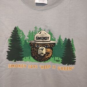 Smokey Bear Smokey Says Keep It Green T-Shirt Forest Fire XL NWT